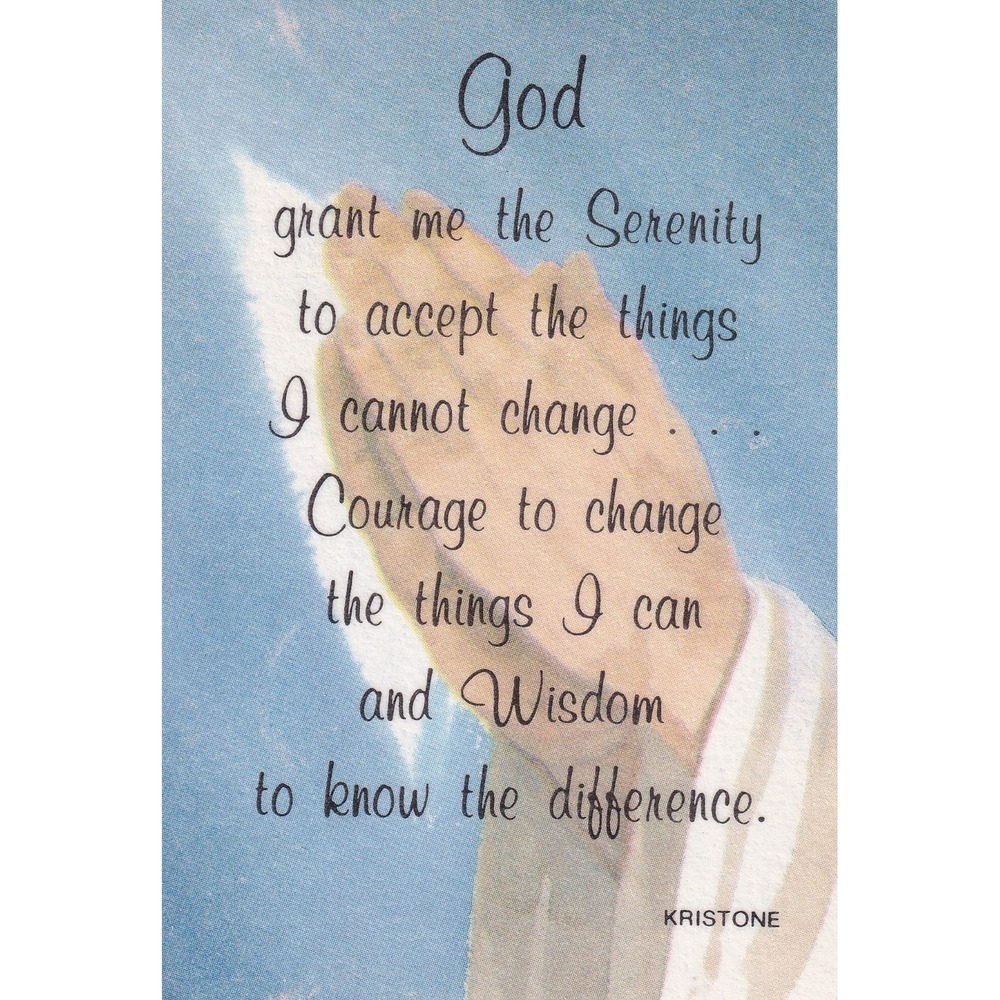 Kristone Serenity Prayer Wallet Card Praying Hands Christian Retro Inspirational
